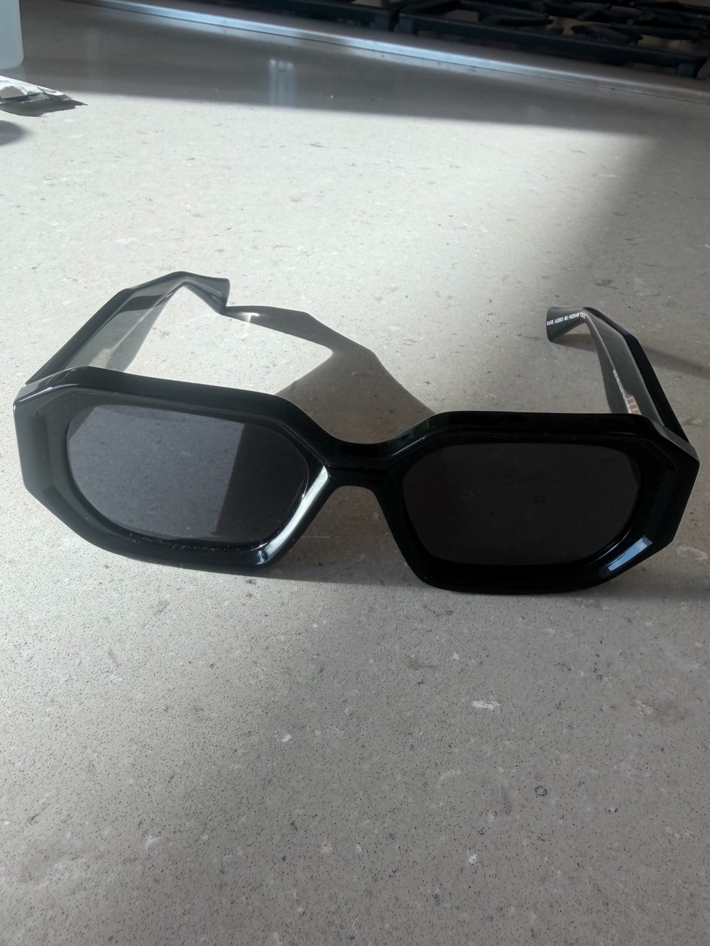 All Saints Black Octagonal Women's Sunglasses - Joanie